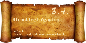 Birnstingl Agapion névjegykártya